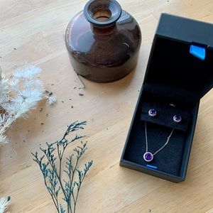✨Amethyst necklace and earrings set✨